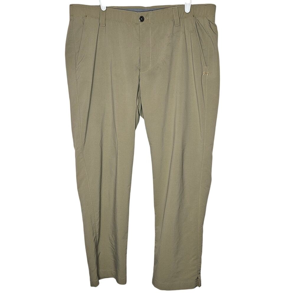 Under Armour Mens Flat front khaki golf pants sz 40 x 30